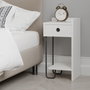 Hanah Home Sirius Right Mesita de Noche Blanca